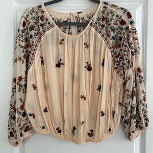Free People embroidered shirt